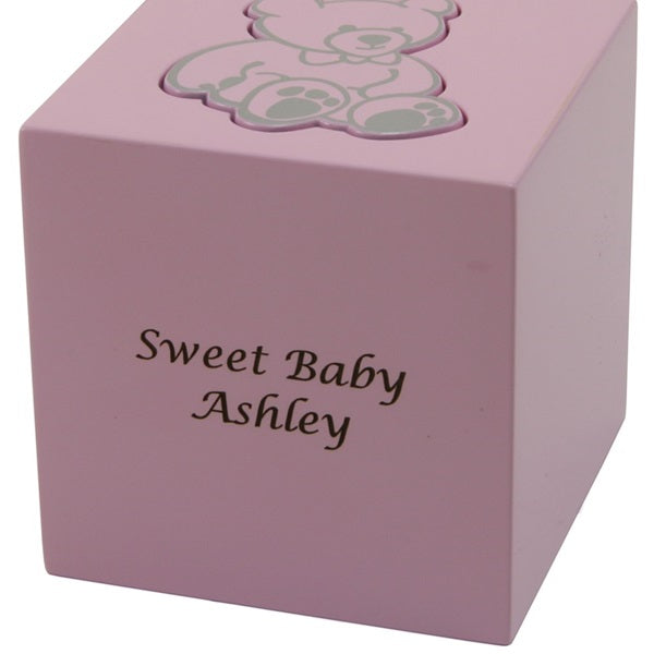 Teddy Bear Box Cremation Urn - Pink-Cremation Urns-Terrybear-Afterlife Essentials