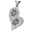 B&B Teardrop Heart 2 Pawprints Pendant Cremation Jewelry-Jewelry-New Memorials-Stainless Steel-Chamber (for ashes)-Afterlife Essentials