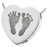 Heart Two Footprints Pendant Cremation Jewelry-Jewelry-New Memorials-925 Sterling Silver-Chamber (for ashes)-Afterlife Essentials