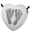 Heart Two Footprints Pendant Cremation Jewelry-Jewelry-New Memorials-Stainless Steel-No Chamber (flat)-Afterlife Essentials