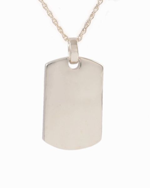 Sterling Silver Dog Tag Cremation Jewelry-Jewelry-Cremation Keepsakes-Afterlife Essentials