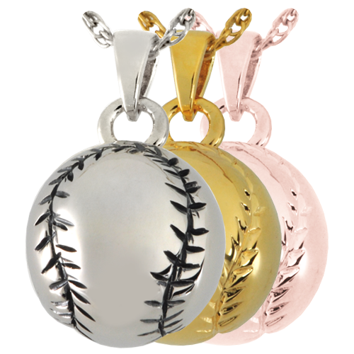 Baseball Pendant Cremation Jewelry-Jewelry-New Memorials-Afterlife Essentials