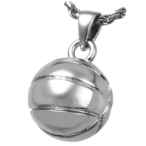 Basketball Pendant Cremation Jewelry-Jewelry-New Memorials-Sterling Silver-Afterlife Essentials