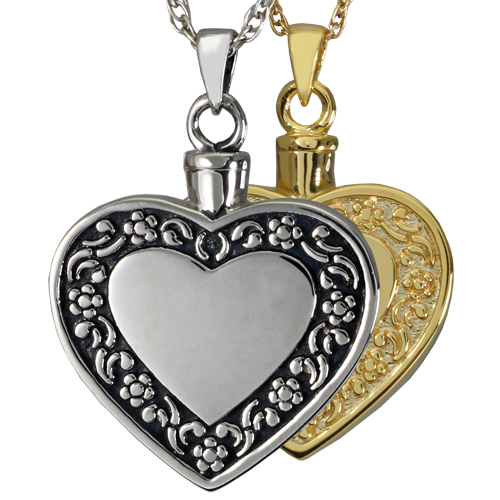 Rimmed Heart Cremation Jewelry-Jewelry-New Memorials-Afterlife Essentials
