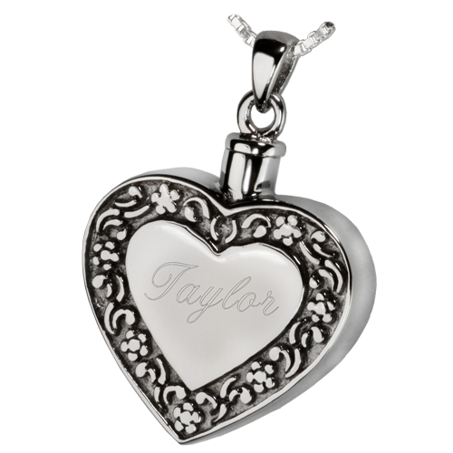 Rimmed Heart Cremation Jewelry-Jewelry-New Memorials-Afterlife Essentials