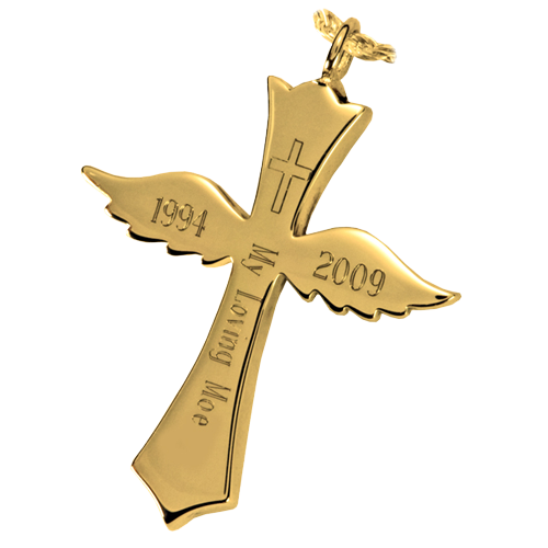 Winged Cross Pet Cremation Jewelry-Jewelry-New Memorials-Afterlife Essentials