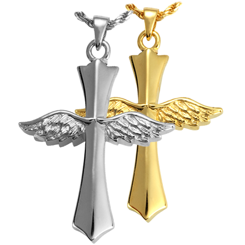 Winged Cross Pet Cremation Jewelry-Jewelry-New Memorials-Afterlife Essentials