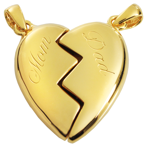 Separate Double Chamber Heart Pendant Cremation Jewelry-Jewelry-New Memorials-Afterlife Essentials