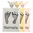 B&B Rectangle 2 Footprints Cremation Jewelry-Jewelry-New Memorials-Afterlife Essentials