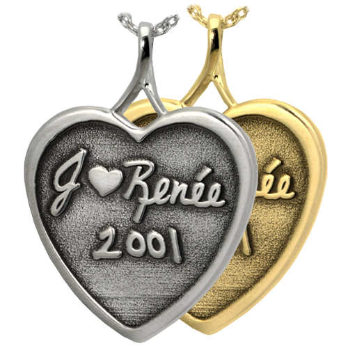 3D Handwriting Heart Memento Jewelry Cremation Jewelry-Jewelry-New Memorials-Afterlife Essentials
