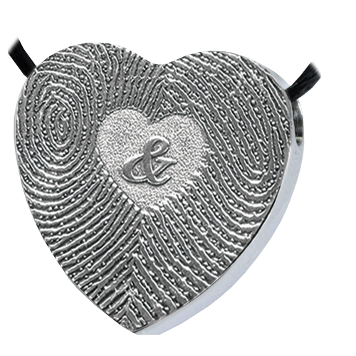 3D Duo Fingerprints Ampersand Memento Cremation Jewelry-Jewelry-New Memorials-Afterlife Essentials