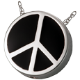 Peace Sign Cremation Jewelry-Jewelry-New Memorials-Afterlife Essentials