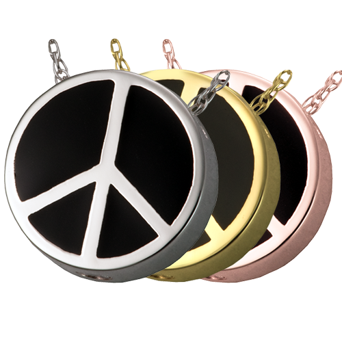 Peace Sign Cremation Jewelry-Jewelry-New Memorials-Afterlife Essentials