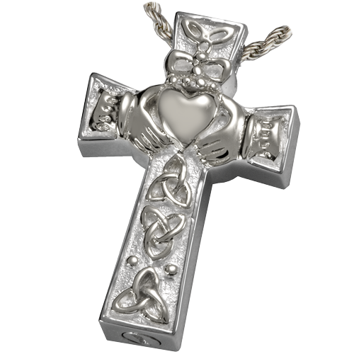 Claddagh Celtic Cross Cremation Jewelry-Jewelry-New Memorials-Sterling Silver-Afterlife Essentials