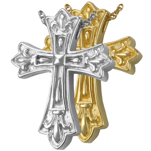 Ornate Cross Cremation Necklace - Cremation Jewelry-Jewelry-New Memorials-Afterlife Essentials