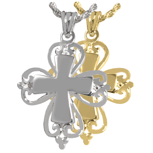 Romantic Cross Cremation Jewelry-Jewelry-New Memorials-Afterlife Essentials