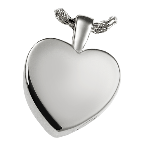 Classic Heart Small Pendant Cremation Jewelry-Jewelry-New Memorials-Sterling Silver-Afterlife Essentials