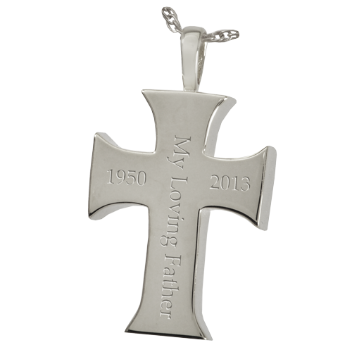 Men's Cross Pendant Cremation Jewelry-Jewelry-New Memorials-Afterlife Essentials