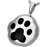 Hammered Paw Print Urn Pendant Pet Cremation Jewelry-Jewelry-New Memorials-Afterlife Essentials