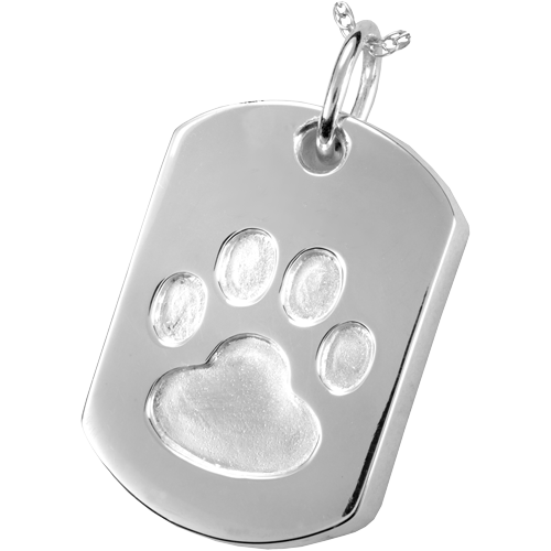 Paw Print Dog Tag Pet Cremation Jewelry-Jewelry-New Memorials-Afterlife Essentials
