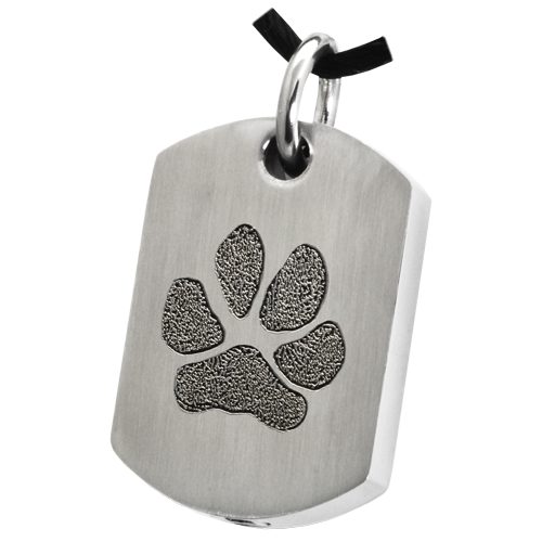 B&B Dog Tag Actual Pawprint Cremation Jewelry-Jewelry-New Memorials-Afterlife Essentials