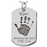 Baby Handprint on Dog Tag Flat Charm Memorial Jewelry-Jewelry-New Memorials-925 Sterling Silver-Afterlife Essentials