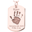 Baby Handprint on Dog Tag Flat Charm Memorial Jewelry-Jewelry-New Memorials-14K Solid Rose Gold (allow 4-5 weeks)-Afterlife Essentials