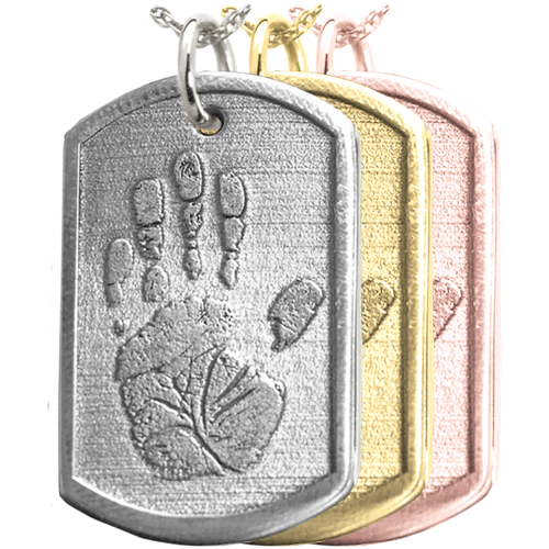 3D Handprint Dog Tag Remembrance Cremation Jewelry-Jewelry-New Memorials-Afterlife Essentials