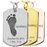 Baby Footprint on Dog Tag Flat Charm Memorial Jewelry-Jewelry-New Memorials-Afterlife Essentials