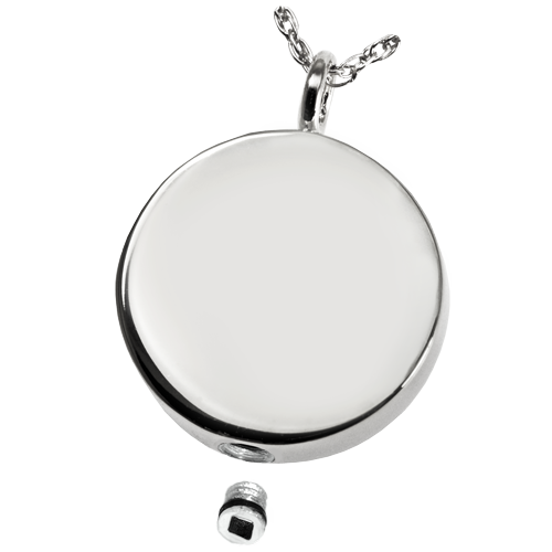 Simple Round Cremation Jewelry-Jewelry-New Memorials-Afterlife Essentials