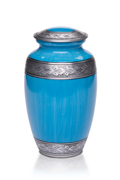 Alloy in Beautiful Blue Adult 200 cu in Cremation Urn-Cremation Urns-Bogati-Afterlife Essentials