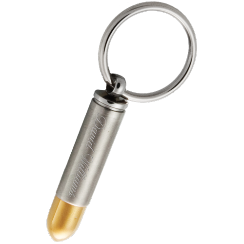 Two - Tone Bullet Cremation Keychain-Jewelry-New Memorials-Afterlife Essentials