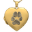 Heart Double Photo Locket Pawprint Pet Pendant Memorial Jewelry-Jewelry-New Memorials-Afterlife Essentials
