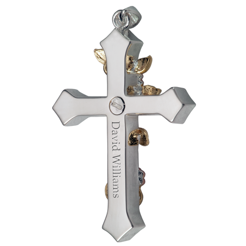 Rose Vine Cross Cremation Jewelry-Jewelry-New Memorials-Afterlife Essentials