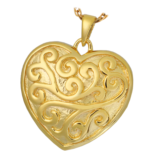 Scrollwork Filigree Heart Cremation Jewelry-Jewelry-New Memorials-Afterlife Essentials