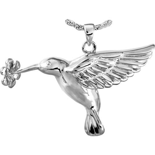 Hummingbird & Flower Cremation Jewelry-Jewelry-New Memorials-Afterlife Essentials