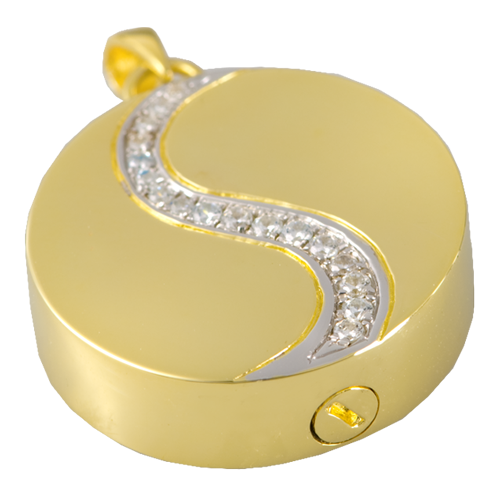 Yin Yang With Crystals Cremation Jewelry-Jewelry-New Memorials-Afterlife Essentials
