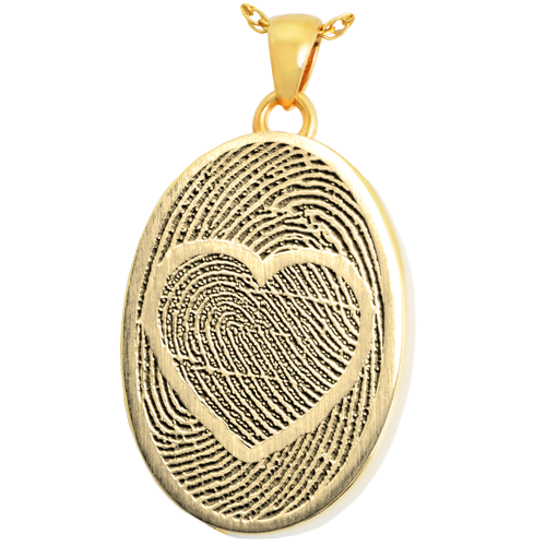 Oval Jewelry with 2 Married Fingerprints Cremation Jewelry-Jewelry-New Memorials-Afterlife Essentials