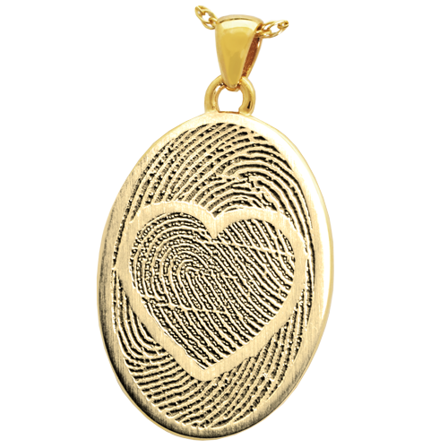 Oval Jewelry with 2 Married Fingerprints Cremation Jewelry-Jewelry-New Memorials-Afterlife Essentials