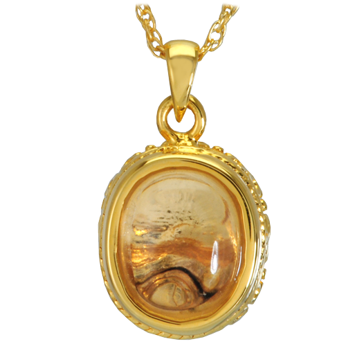 Glass Oval Pet Cremation Jewelry-Jewelry-New Memorials-Afterlife Essentials