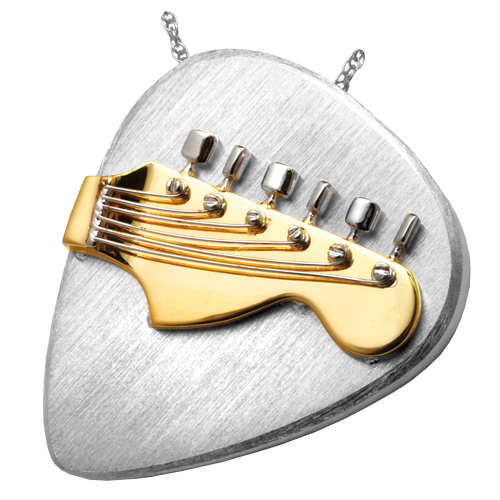 Two-tone Guitar Pick Cremation Jewelry-Jewelry-New Memorials-Afterlife Essentials