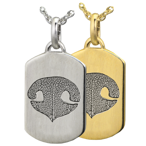 Petite Dog Tag Noseprint Cremation Jewelry-Jewelry-New Memorials-Afterlife Essentials