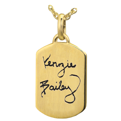 Petite Dog Tag Handwriting Cremation Jewelry-Jewelry-New Memorials-Afterlife Essentials