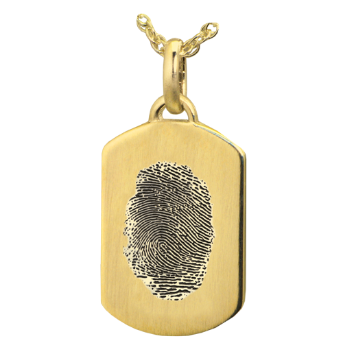 Petite Dog Tag Fingerprint Cremation Jewelry-Jewelry-New Memorials-Afterlife Essentials
