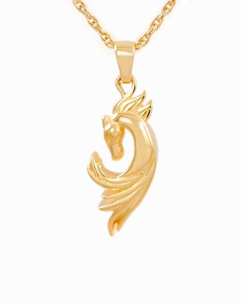 Gold Plated Horse Head Cremation Jewelry-Jewelry-Cremation Keepsakes-Afterlife Essentials