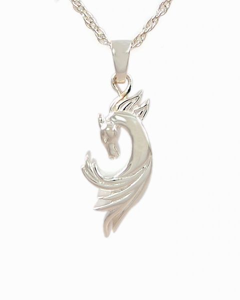 Sterling Silver Horse Head Cremation Jewelry-Jewelry-Cremation Keepsakes-Afterlife Essentials