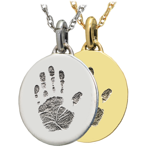 Petite Oval Handprint Cremation Jewelry-Jewelry-New Memorials-Afterlife Essentials