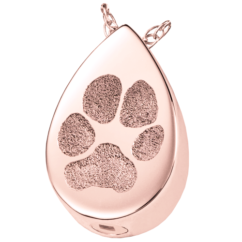B&B Teardrop Actual Pawprint Cremation Jewelry-Jewelry-New Memorials-Afterlife Essentials