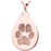 B&B Teardrop Actual Pawprint Cremation Jewelry-Jewelry-New Memorials-Afterlife Essentials