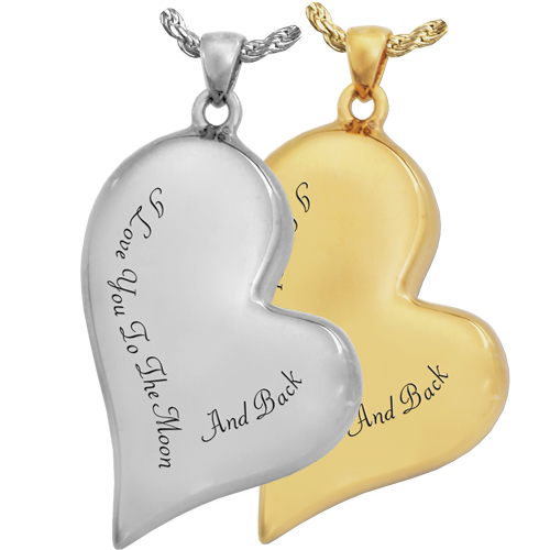 Teardrop Heart with Text Cremation Jewelry-Jewelry-New Memorials-Afterlife Essentials